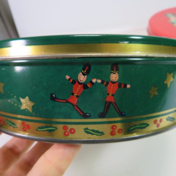toy soldier (2) metal tins Christmas Decor Gold Accents - Picture 6 of 11